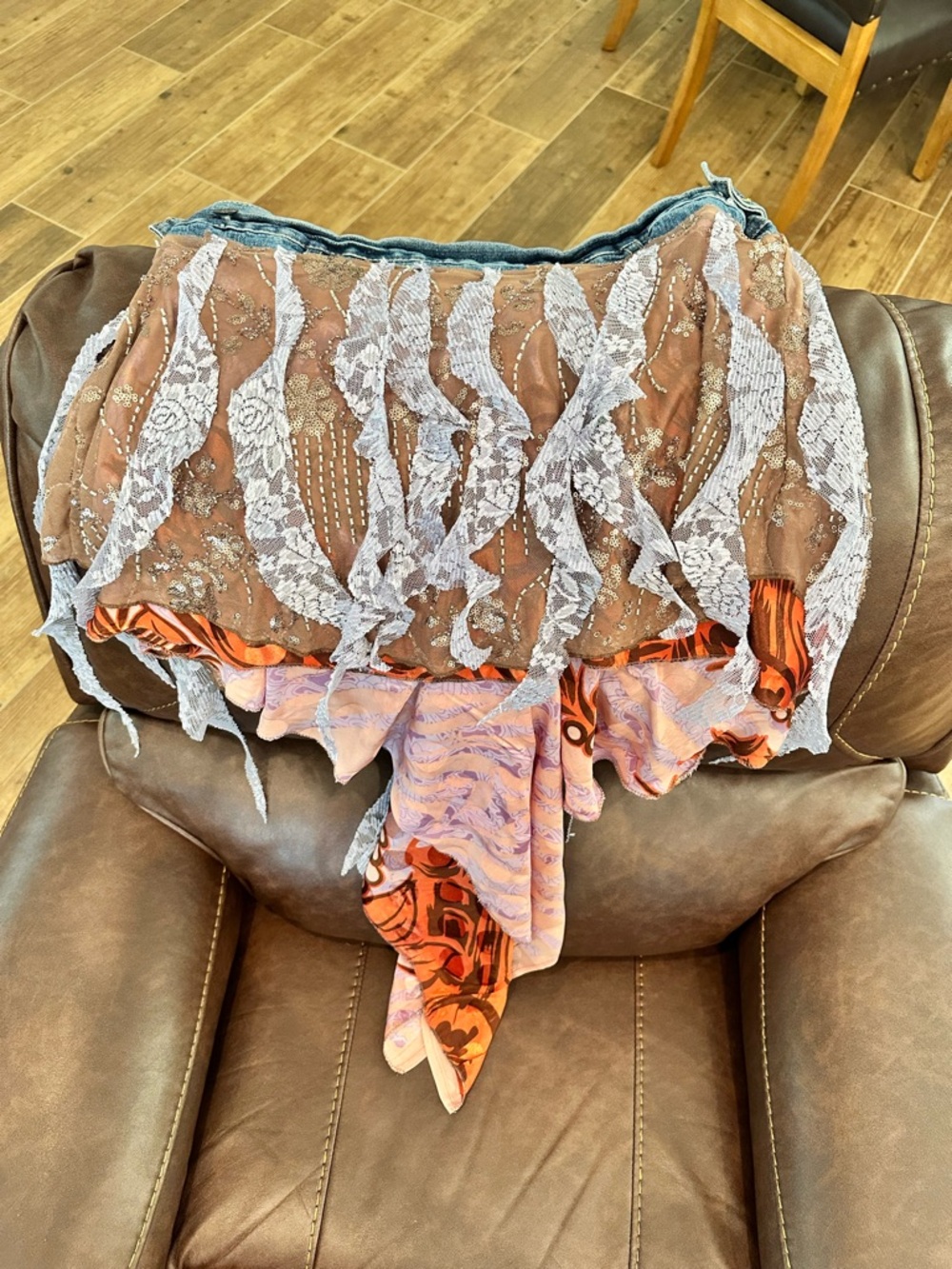 Custom Made Boho Denim Vest and Waist Wrap - Picture 13 of 16